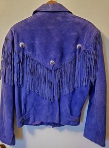 Vintage Blue Suede Jacket.